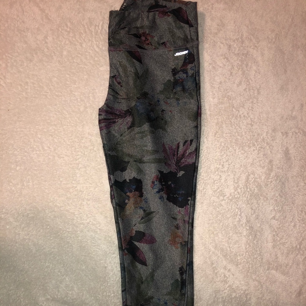 Floral Print Cropped Jockey Leggings